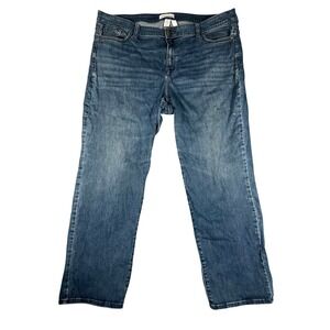 Lane Bryant Blue Straight Leg Jeans Womens Plus Size 22 Med Wash Stretch Denim